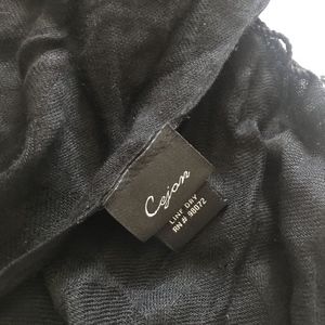 Cejon Accessories - Cejon Macy's Black Print Wrap Fringe Trim Scarf Cejon Accessories - Cejon Macy's Black Print Wrap Fringe Trim Scarf